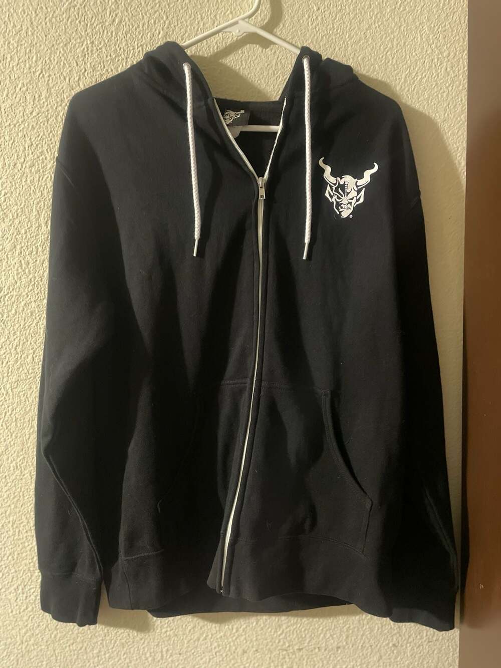 Stone Brewing Gargoyle Logo Graphic Full Zip Hoodie Black Size Large